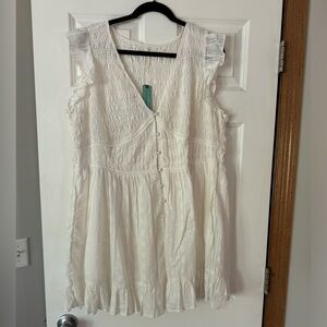 White Anthropologie Peregrine Mini Dress